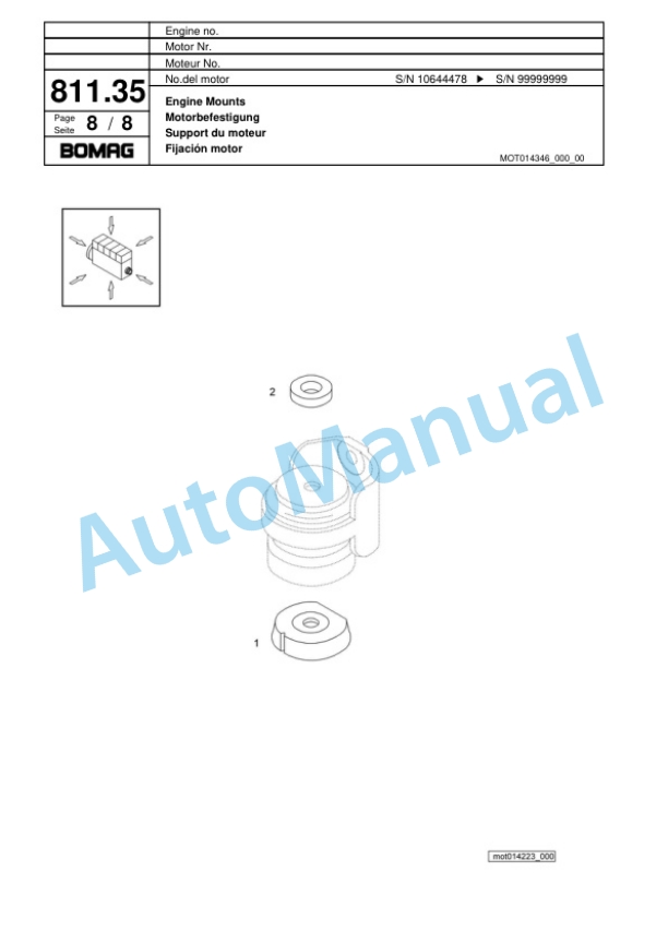 Bomag BF 600 C HCG Paver Spare Parts Catalogue 00800637 5 Bomag BF 600 C HCG Paver Spare Parts Catalogue 00800637-5