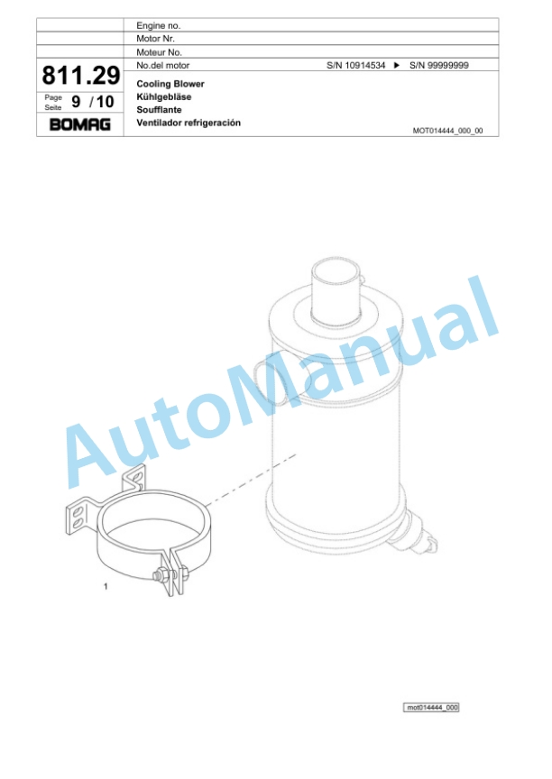 Bomag BF 691 P -HSE Paver Spare Parts Catalogue 00800691 4 Bomag BF 691 P -HSE Paver Spare Parts Catalogue 00800691-4