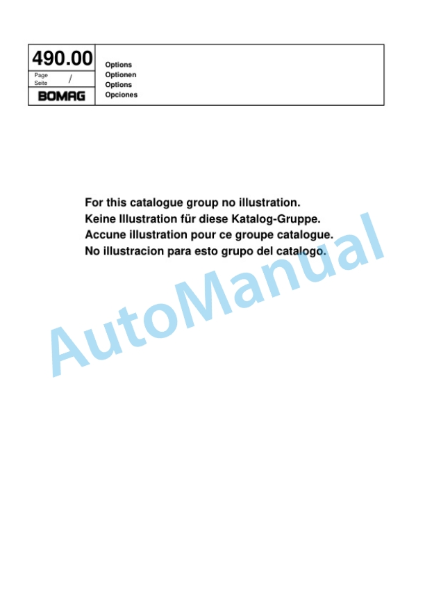 Bomag BF 691P - HSE Paver Spare Parts Catalogue 00800705 2 Bomag BF 691P - HSE Paver Spare Parts Catalogue 00800705-2
