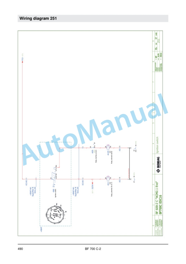 Bomag BF 700 C-2 Asphalt Paver Service Manual 00840020 4 Bomag BF 700 C-2 Asphalt Paver Service Manual 00840020-4