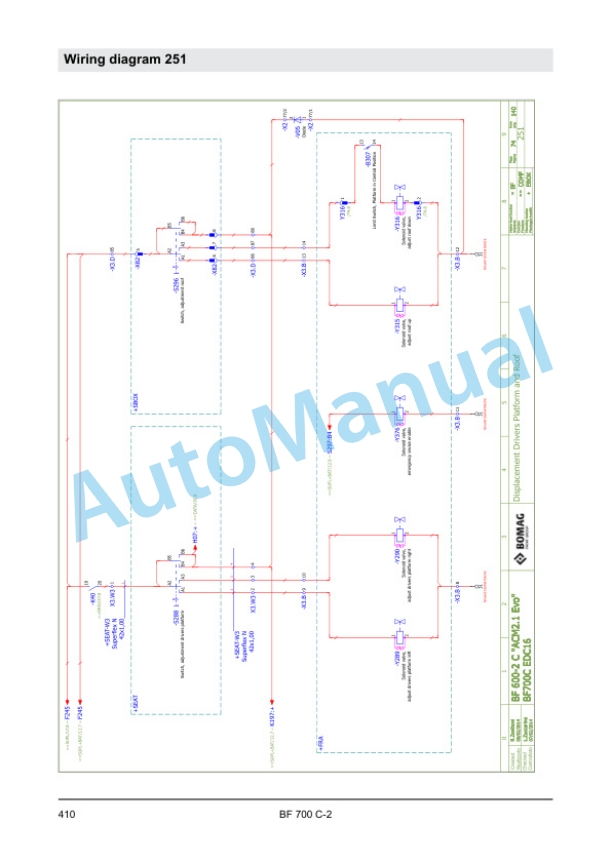 Bomag BF 700 C-2 Paver Service Manual 00840018 5 Bomag BF 700 C-2 Paver Service Manual 00840018 - Image 5