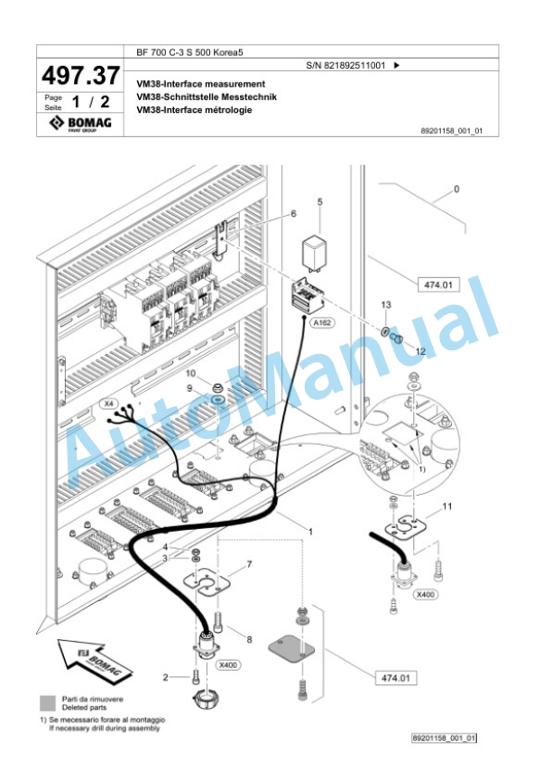 Bomag BF 700 C-3 S 500 Korea5 Paver Spare Parts Catalogue 00826693 4 Bomag BF 700 C-3 S 500 Korea5 Paver Spare Parts Catalogue 00826693-4