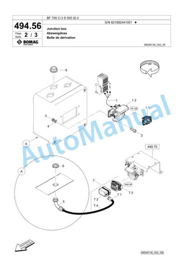 Bomag BF 700 C-3 S 500 St.V Paver Spare Parts Catalogue 00827171 2 Bomag BF 700 C-3 S 500 St.V Paver Spare Parts Catalogue 00827171-2