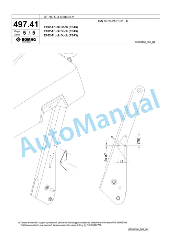 Bomag BF 700 C-3 S 600 St.V Paver Spare Parts Catalogue 00826353 5 Bomag BF 700 C-3 S 600 St.V Paver Spare Parts Catalogue 00826353-5