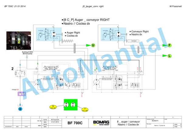 Bomag BF 700 C Hydraulic Schematic 89280075 2 Bomag BF 700 C Hydraulic Schematic 89280075-2