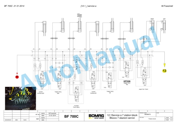 Bomag BF 700 C Hydraulic Schematic 89280075 4 Bomag BF 700 C Hydraulic Schematic 89280075-4