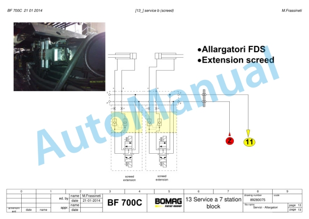 Bomag BF 700 C Hydraulic Schematic 89280075 5 Bomag BF 700 C Hydraulic Schematic 89280075-5
