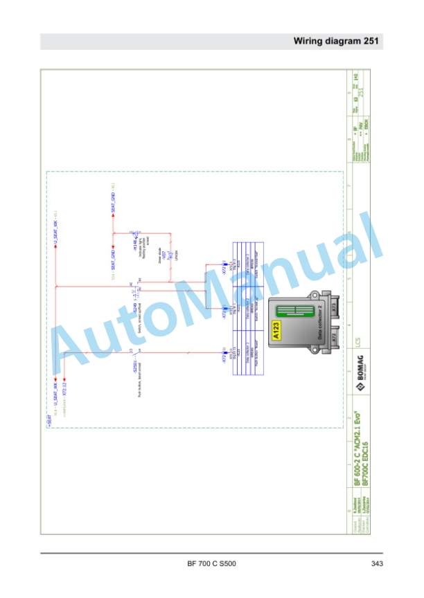 Bomag BF 700 C S500 Paver Service Manual 00840008 4 Bomag BF 700 C S500 Paver Service Manual 00840008 - Image 4