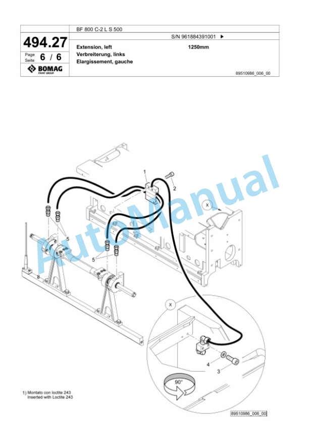 Bomag BF 800 C-2 L S 500 Paver Spare Parts Catalogue 00827133 2 Bomag BF 800 C-2 L S 500 Paver Spare Parts Catalogue 00827133-2