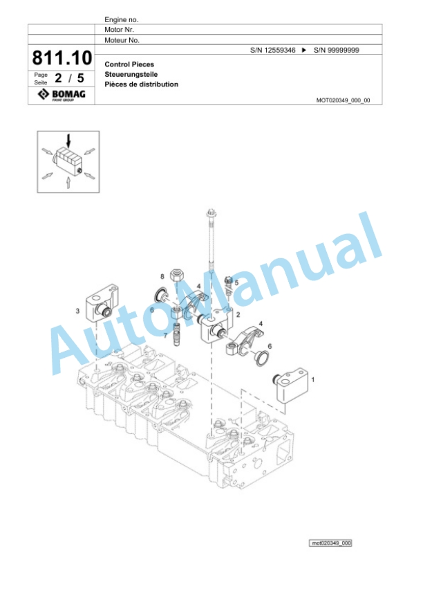 Bomag BF 800 C-2 S600 HMI1.0 St3 Paver Spare Parts Catalogue 00825861 5 Bomag BF 800 C-2 S600 HMI1.0 St3 Paver Spare Parts Catalogue 00825861-5