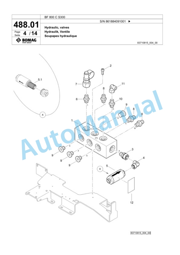 Bomag BF 800 C S300 Paver Spare Parts Catalogue 00800941 2 Bomag BF 800 C S300 Paver Spare Parts Catalogue 00800941-2