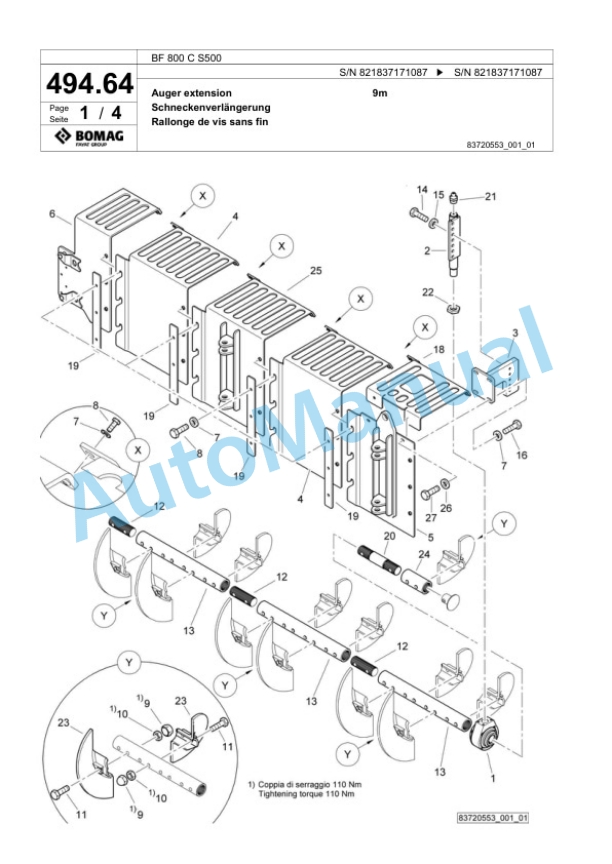 Bomag BF 800 C S500 Paver Spare Parts Catalogue 00800871 4 Bomag BF 800 C S500 Paver Spare Parts Catalogue 00800871-4