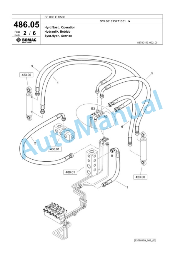 Bomag BF 800 C S500 Paver Spare Parts Catalogue 00800935 2 Bomag BF 800 C S500 Paver Spare Parts Catalogue 00800935-2