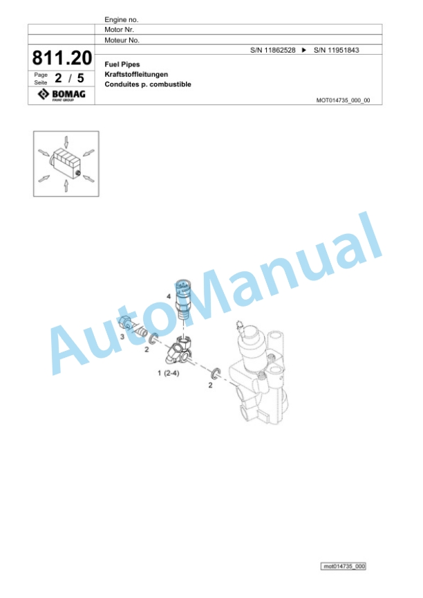 Bomag BF 800 C S500 Paver Spare Parts Catalogue 00800935 5 Bomag BF 800 C S500 Paver Spare Parts Catalogue 00800935-5