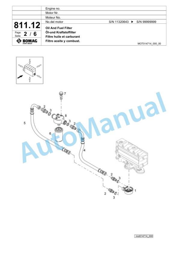 Bomag BF 800 C S600 Paver Spare Parts Catalogue 00800683 5 Bomag BF 800 C S600 Paver Spare Parts Catalogue 00800683-5