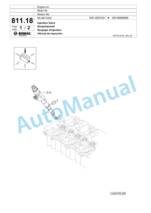 Bomag BF 800 C S600 Paver Spare Parts Catalogue 00800779 5 Bomag BF 800 C S600 Paver Spare Parts Catalogue 00800779-5