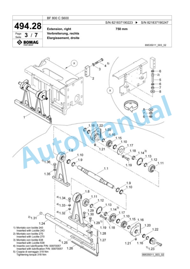 Bomag BF 800 C S600 Paver Spare Parts Catalogue 00800873 2 Bomag BF 800 C S600 Paver Spare Parts Catalogue 00800873-2