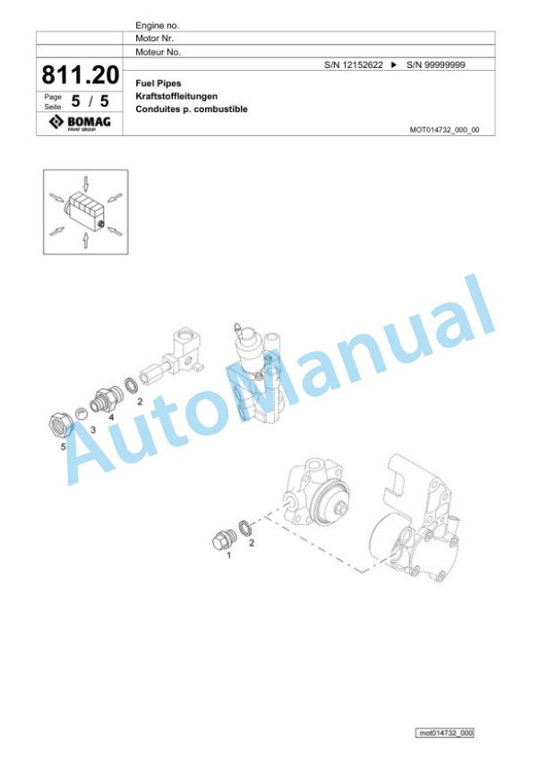 Bomag BF 800 C S600 Paver Spare Parts Catalogue 00826229 4 Bomag BF 800 C S600 Paver Spare Parts Catalogue 00826229-4