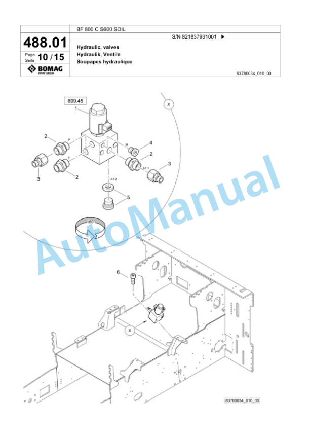 Bomag BF 800 C S600 SOIL Paver Spare Parts Catalogue 00800745 2 Bomag BF 800 C S600 SOIL Paver Spare Parts Catalogue 00800745-2
