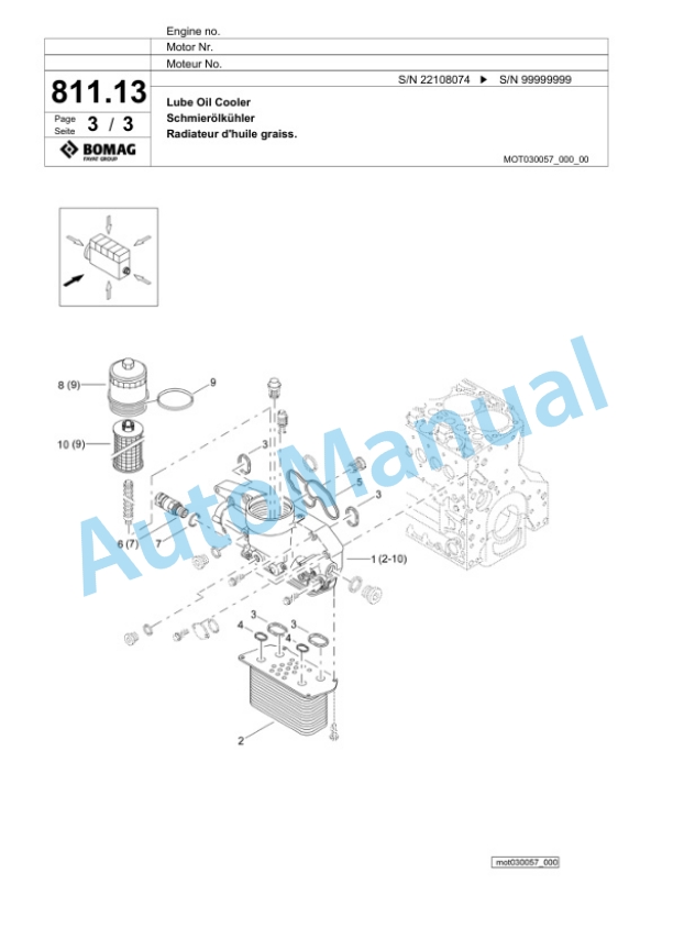 Bomag BF 880 C-3 S 600 Paver Spare Parts Catalogue 00826635 5 Bomag BF 880 C-3 S 600 Paver Spare Parts Catalogue 00826635-5