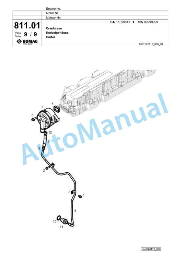 Bomag BF 900 C S600 - 4i Paver Spare Parts Catalogue 00800921 4 Bomag BF 900 C S600 - 4i Paver Spare Parts Catalogue 00800921-4