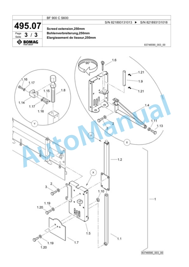 Bomag BF 900 C S600 Paver Spare Parts Catalogue 00800823 5 Bomag BF 900 C S600 Paver Spare Parts Catalogue 00800823-5
