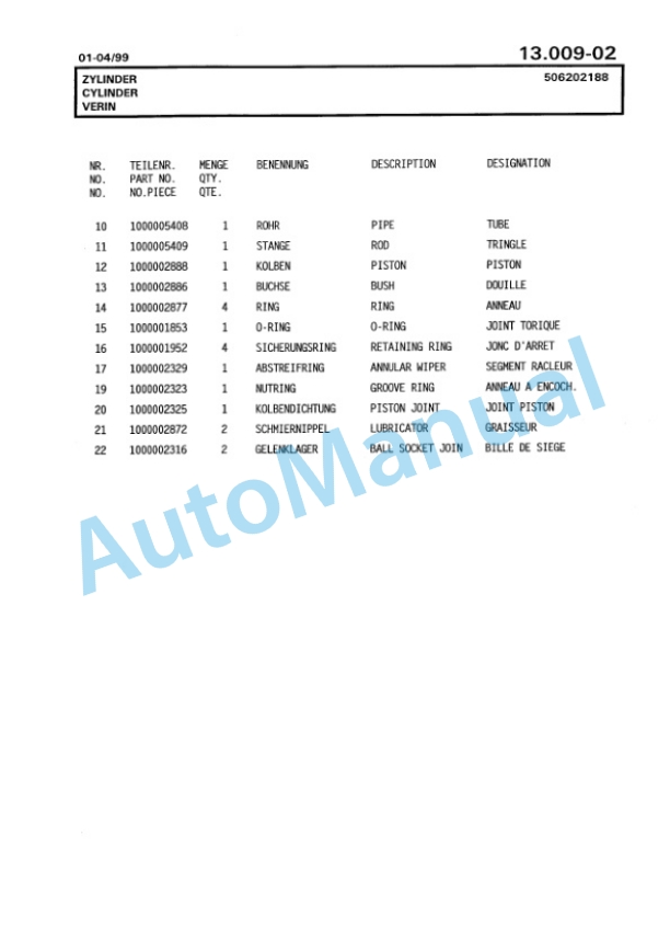 Bomag BG 190TA Motor Grader Spare Parts Catalogue 00811227 4 Bomag BG 190TA Motor Grader Spare Parts Catalogue 00811227-4