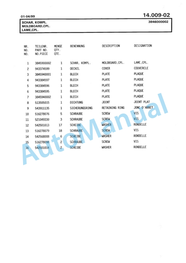 Bomag BG 190TA Motor Grader Spare Parts Catalogue 00811227 5 Bomag BG 190TA Motor Grader Spare Parts Catalogue 00811227-5