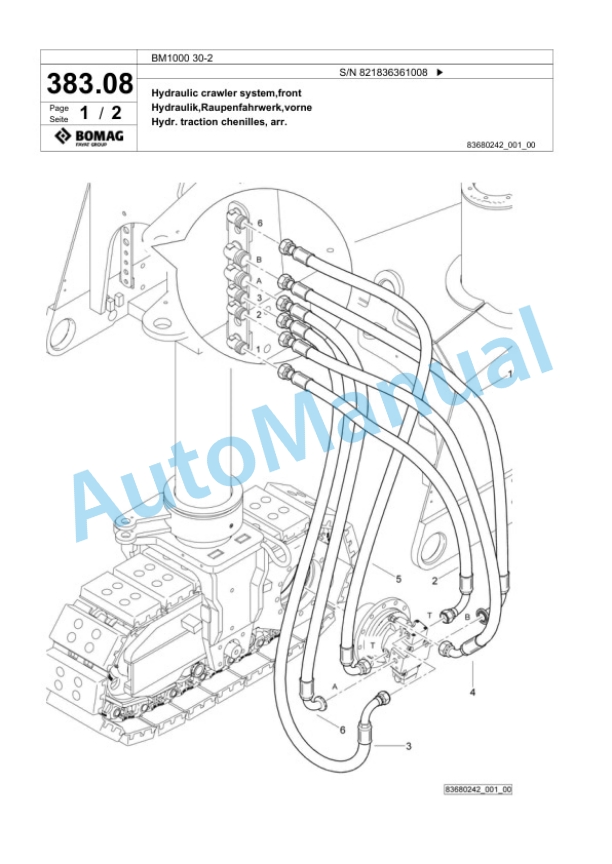 Bomag BM 1000-30-2 Cold Milling Planer Spare Parts Catalogue 00800667 3 Bomag BM 1000-30-2 Cold Milling Planer Spare Parts Catalogue 00800667-3