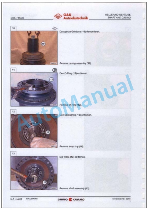 Bomag BM 1000-30, BM 1200-30, BM 1300-30 Cold Milling Machine Service Manual 00891040 5 Bomag BM 1000-30, BM 1200-30, BM 1300-30 Cold Milling Machine Service Manual 00891040 - Image 5