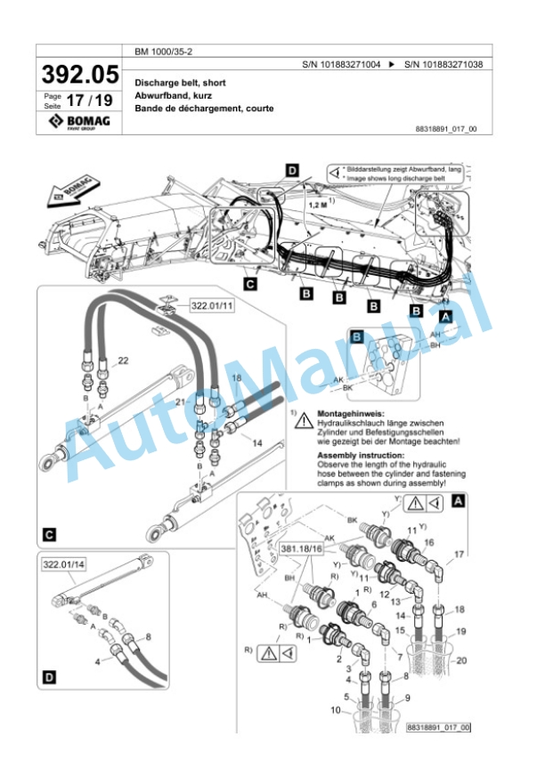 Bomag BM 1000-35-2 Cold Milling Planer Spare Parts Catalogue 00826457 3 Bomag BM 1000-35-2 Cold Milling Planer Spare Parts Catalogue 00826457-3