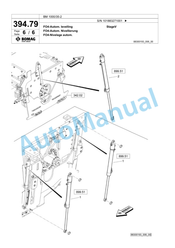 Bomag BM 1000-35-2 Cold Milling Planer Spare Parts Catalogue 00826457 4 Bomag BM 1000-35-2 Cold Milling Planer Spare Parts Catalogue 00826457-4