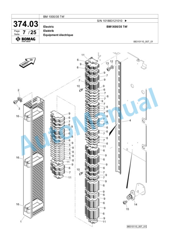 Bomag BM 1000-35 T4f Cold Milling Planer Spare Parts Catalogue 00825165 2 Bomag BM 1000-35 T4f Cold Milling Planer Spare Parts Catalogue 00825165-2