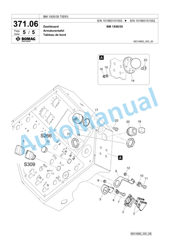 Bomag BM 1000-35 TIER3 Cold Milling Planer Spare Parts Catalogue 00825171 2 Bomag BM 1000-35 TIER3 Cold Milling Planer Spare Parts Catalogue 00825171-2