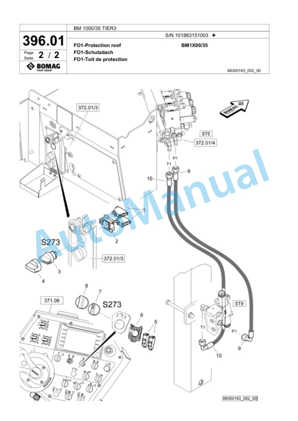 Bomag BM 1000-35 TIER3 Cold Milling Planer Spare Parts Catalogue 00825171 5 Bomag BM 1000-35 TIER3 Cold Milling Planer Spare Parts Catalogue 00825171-5