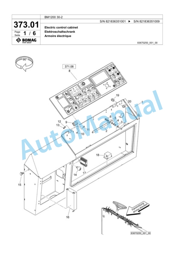 Bomag BM 1200 30-2 Cold Milling Planer Spare Parts Catalogue 00800669 2 Bomag BM 1200 30-2 Cold Milling Planer Spare Parts Catalogue 00800669-2