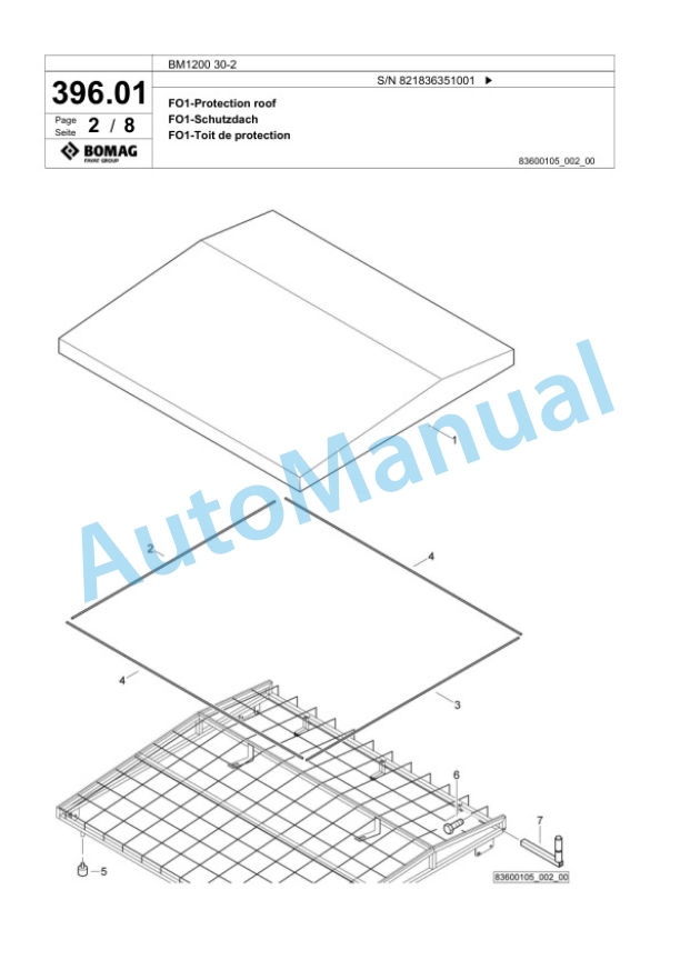 Bomag BM 1200 30-2 Cold Milling Planer Spare Parts Catalogue 00800669 5 Bomag BM 1200 30-2 Cold Milling Planer Spare Parts Catalogue 00800669-5