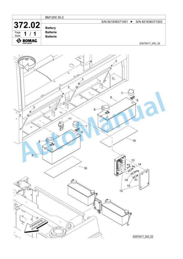 Bomag BM 1200 30-2 Cold Milling Planer Spare Parts Catalogue 00800671 2 Bomag BM 1200 30-2 Cold Milling Planer Spare Parts Catalogue 00800671-2