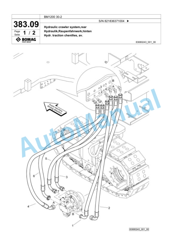 Bomag BM 1200 30-2 Cold Milling Planer Spare Parts Catalogue 00800671 3 Bomag BM 1200 30-2 Cold Milling Planer Spare Parts Catalogue 00800671-3