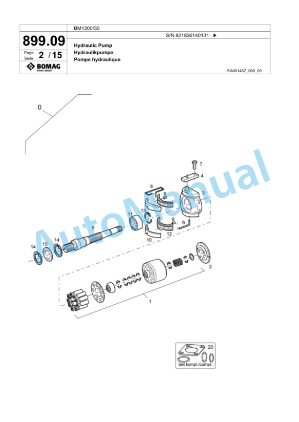 Bomag BM 1200-30 Cold Milling Planer Spare Parts Catalogue 00800617 4 Bomag BM 1200-30 Cold Milling Planer Spare Parts Catalogue 00800617-4
