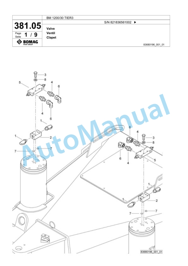Bomag BM 1200-30 TIER3 Cold Milling Planer Spare Parts Catalogue 00825093 2 Bomag BM 1200-30 TIER3 Cold Milling Planer Spare Parts Catalogue 00825093-2