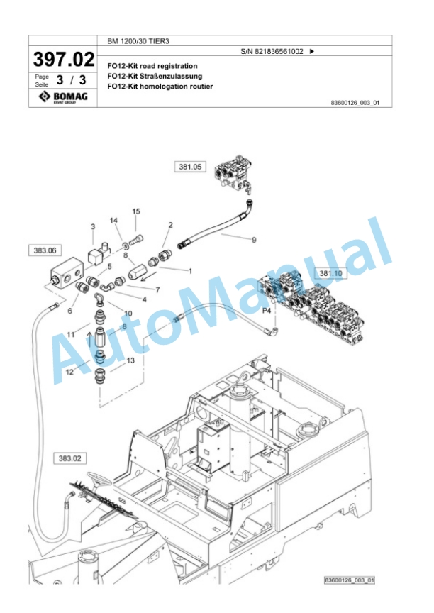 Bomag BM 1200-30 TIER3 Cold Milling Planer Spare Parts Catalogue 00825093 5 Bomag BM 1200-30 TIER3 Cold Milling Planer Spare Parts Catalogue 00825093-5