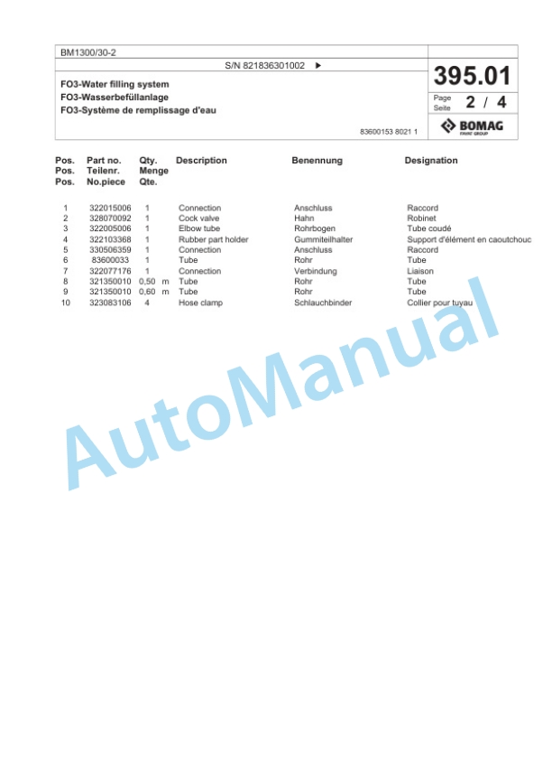 Bomag BM 1300-30-2 Cold Milling Planer Spare Parts Catalogue 00800673 5 Bomag BM 1300-30-2 Cold Milling Planer Spare Parts Catalogue 00800673-5
