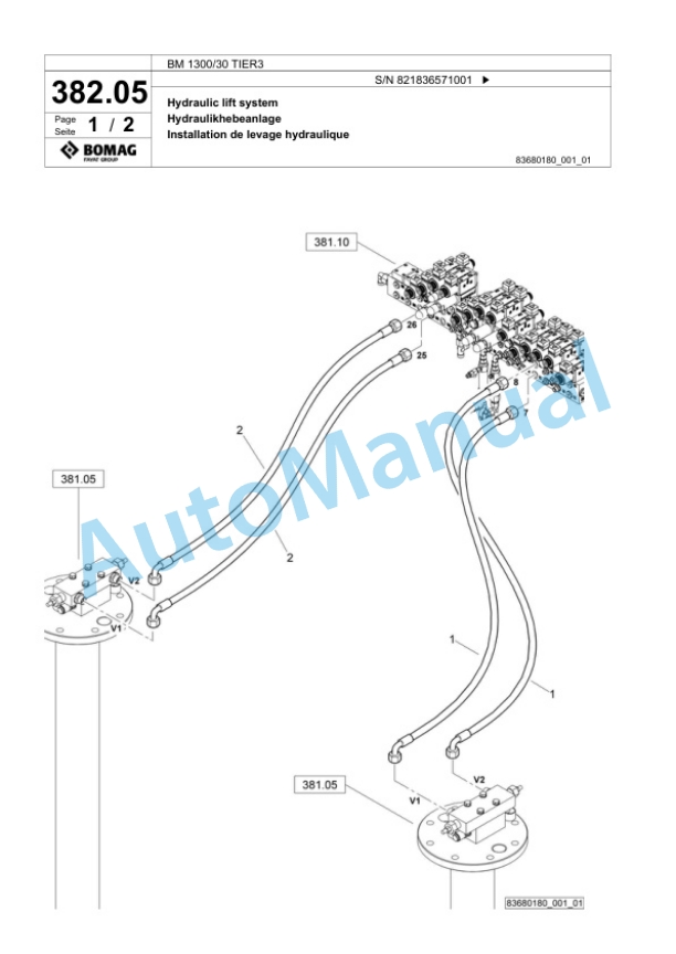 Bomag BM 1300-30 TIER3 Cold Milling Planer Spare Parts Catalogue 00825095 3 Bomag BM 1300-30 TIER3 Cold Milling Planer Spare Parts Catalogue 00825095-3