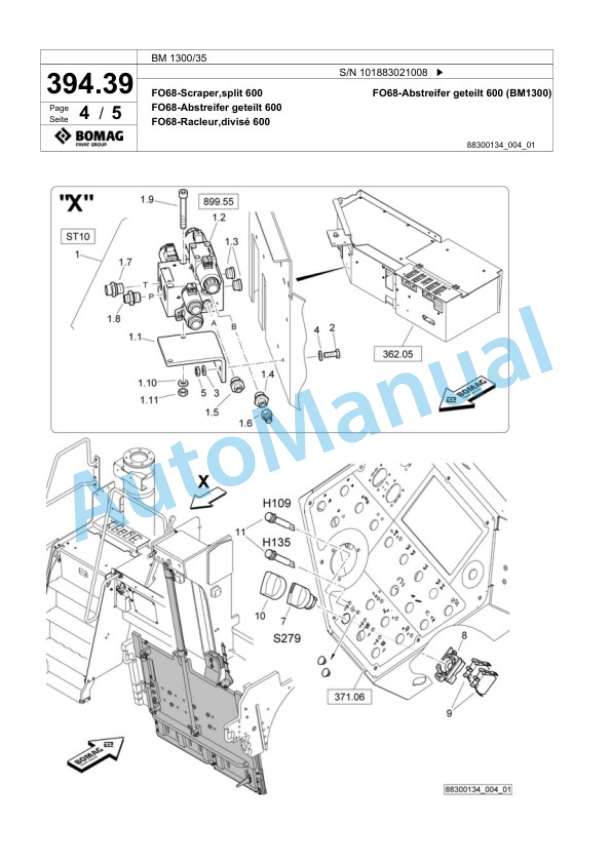 Bomag BM 1300-35 Cold Milling Planer Spare Parts Catalogue 00824535 4 Bomag BM 1300-35 Cold Milling Planer Spare Parts Catalogue 00824535-4