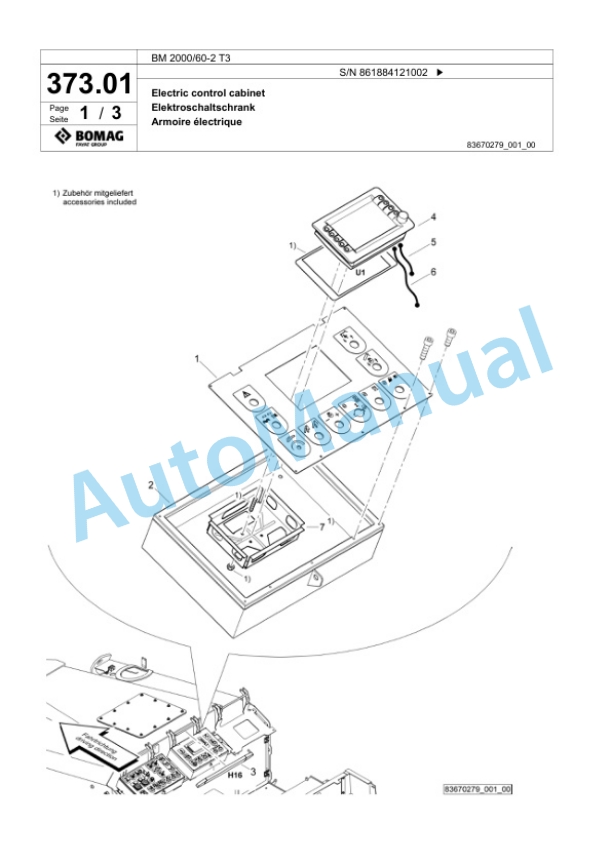 Bomag BM 2000-60-2 T3 Cold Milling Planer Spare Parts Catalogue 00825183 2 Bomag BM 2000-60-2 T3 Cold Milling Planer Spare Parts Catalogue 00825183-2