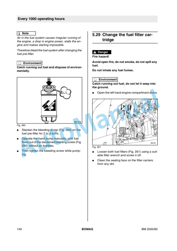 Bomag BM 2000-60 Cold Milling Machine Operating and Maintenance Instructions 00806061 5 Bomag BM 2000-60 Cold Milling Machine Operating and Maintenance Instructions 00806061-5