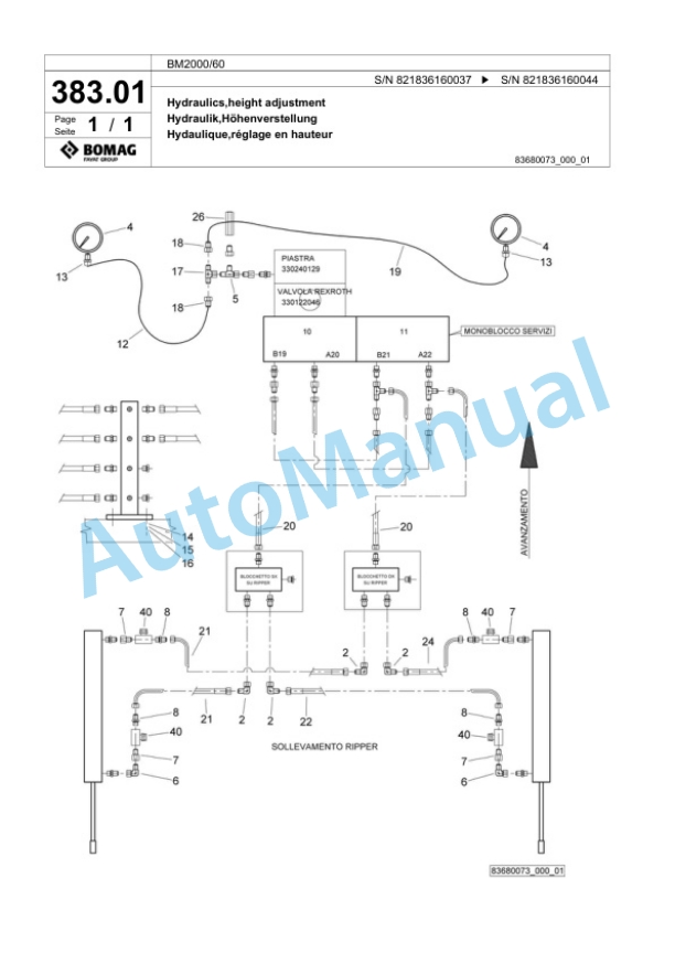 Bomag BM 2000-60 Cold Milling Planer Spare Parts Catalogue 00800623 2 Bomag BM 2000-60 Cold Milling Planer Spare Parts Catalogue 00800623-2