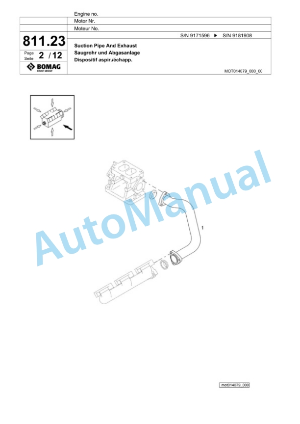 Bomag BM 2000-60 Cold Milling Planer Spare Parts Catalogue 00800623 4 Bomag BM 2000-60 Cold Milling Planer Spare Parts Catalogue 00800623-4