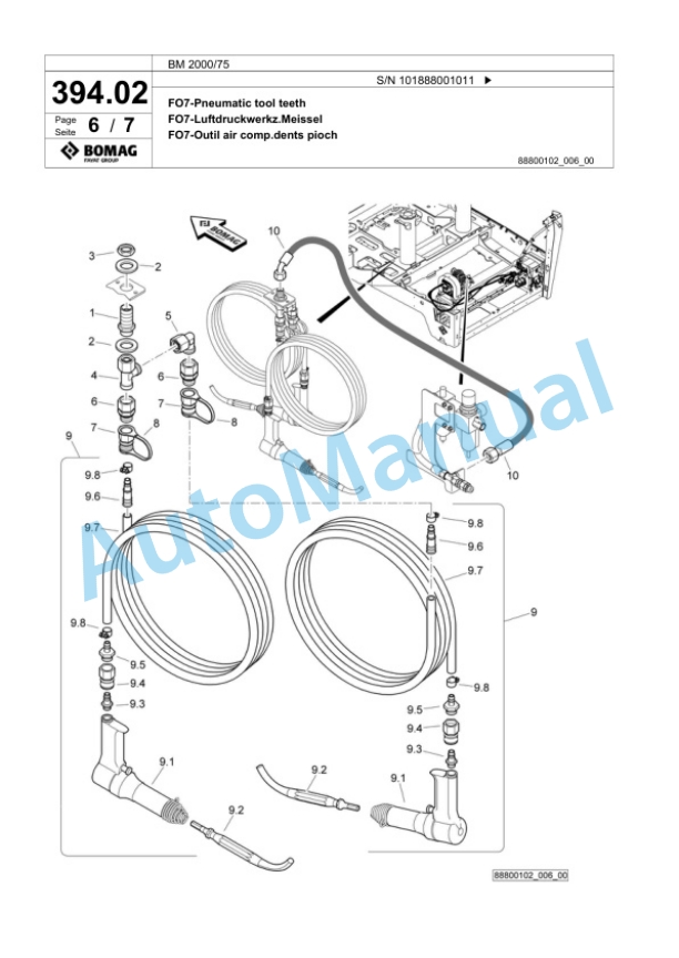 Bomag BM 2000-75 Cold Milling Planer Spare Parts Catalogue 00824741 4 Bomag BM 2000-75 Cold Milling Planer Spare Parts Catalogue 00824741-4